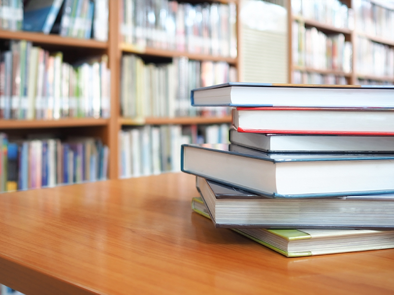 books in a library